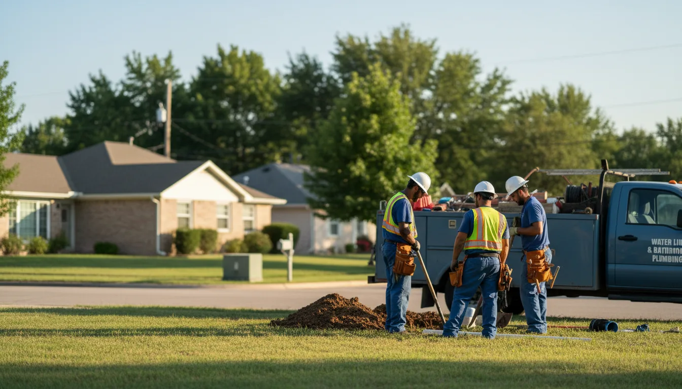 Residential water line and bathroom plumbing service in Meadow, SD